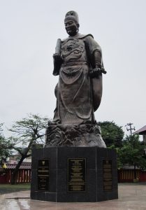 Statue de Zheng He au temple de Sam Po Kong (le "Maître des Trois Joyaux") à Semarang, en Indonésie.