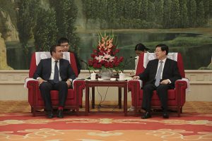 Didier Robert et Xingguo Huang, maire de Tianjin