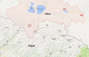 Burang au Tibet à la frontière avec le Népal