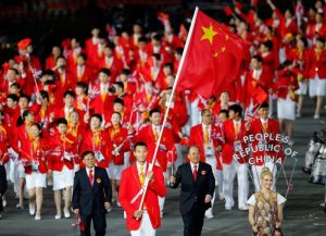 Défilé de la délégation chinoise à Rio 