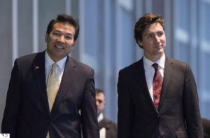 Premier Ministre, Justin Trudeau et l'Ambassadeur de Chine au Canada, Luo Zhaohui 