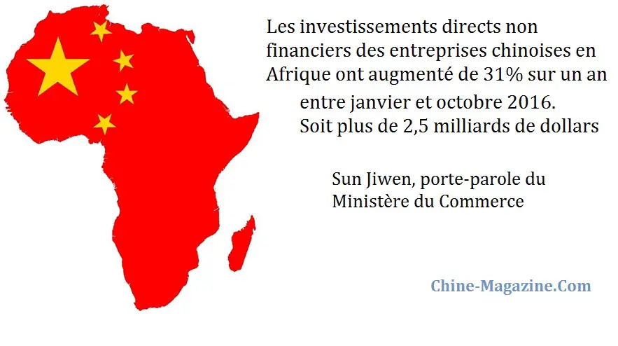Hausse conséquente des investissements chinois en Afrique
