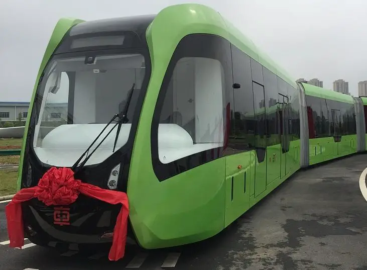Création chinoise du premier train sans rail au monde