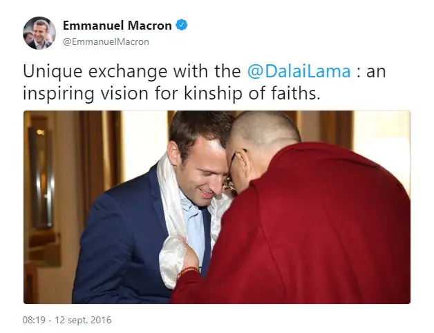 Emmanuel Macron, médiateur entre Beijing et le Dalaï Lama