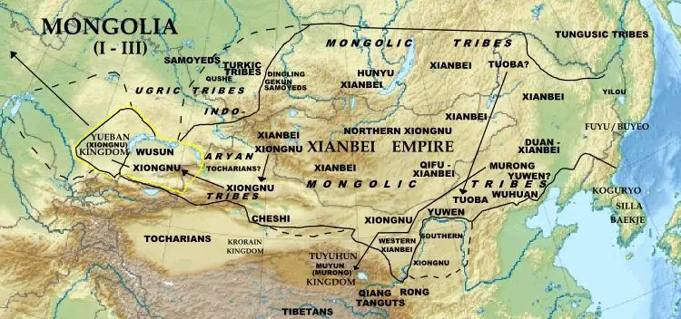 Ethnie Xianbei, nomade de Mongolie