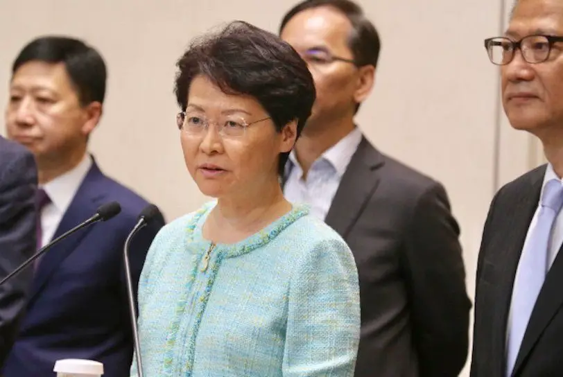 La cheffe de l’exécutif hongkongais Carrie Lam présente ses voeux