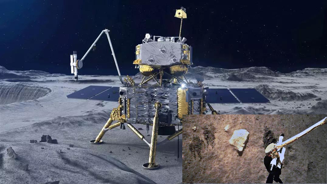 Découverte d’un minéral enrichi en molécules d’eau dans l’échantillon lunaire récupéré par Chang’e-5