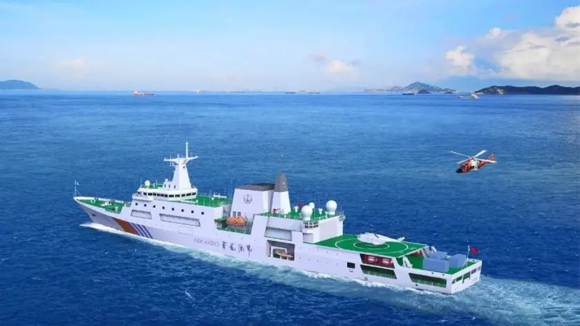 La Chine a lancé son plus grand navire de patrouille maritime dans le détroit de Taïwan