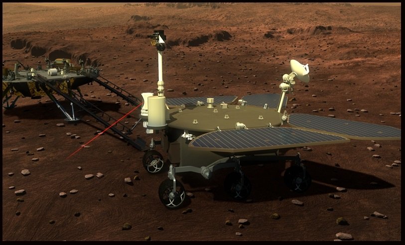 Le premier rover chinois roule sur la surface de la planète rouge